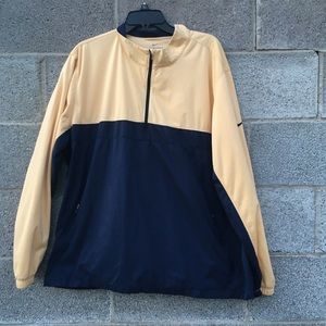 Nike Shield Victory 1/2-zip Golf Jacket Bv0387-251 Yellow Navy Men Size 2XL